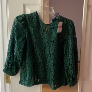 Lace top (small) Green